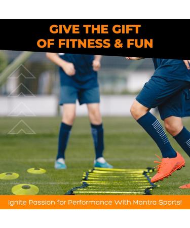 MANTRA SPORTS Agility Ladder & Football Cones Training Set for Kids & Adults - Coaching Equipment Kit for Goalkeepers  Rugby  Tennis - Football Training Equipment - Buy Online on GoSupps.com