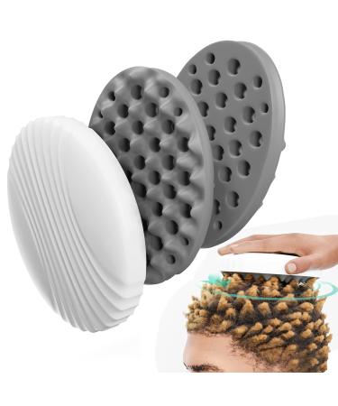 AEARY Silicone Magic Curling Hair Brush  Twist Wave Curls Tool Two Sides Use Afro Silicone Curl Brush Twist Styles Silicone Comb for Men and Women  Big and Small Holes Wave Brushes Grey  1 Pcs