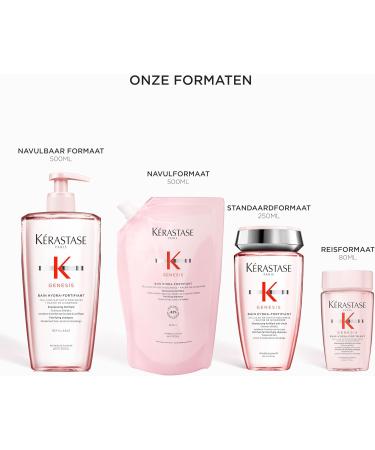 K rastase Genesis Bain HydraFortifiant Nourishing and Strengthening Shampoo With Ginger Root and Edelweiss Flower For Weakened Hair AntiHair Loss 80 ml - Buy Online on GoSupps.com