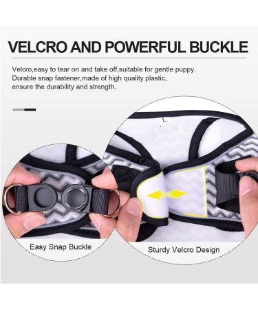 Suredoo Reflective Dog Harness with Leash - Anti-Train Design for Small Dogs Puppies & Cats | White Wave M - Buy Online on GoSupps.com