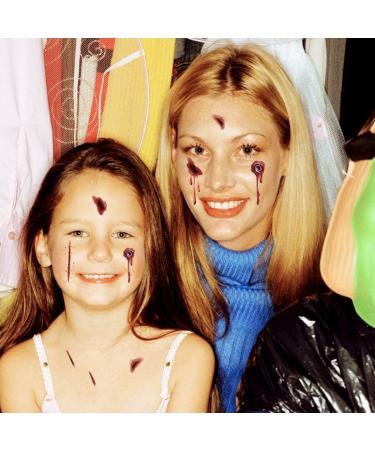 Halloween Stickers Set: Bloody Handprint Footprint Decals, Face Tattoo, Zombie Scar Fake Wound - 144pcs Waterproof Party Decor for Women Men Kids - Buy Online on GoSupps.com