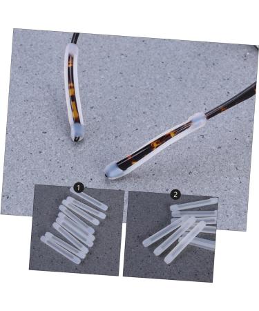 Premium Healeeved Glasses Silicone Ear Cushions - 10 Pairs | Durable Protection & Repair Accessories for Sunglasses - Temple Covers & Ear Clips - White 5.5x0.8cm - Buy Online on GoSupps.com