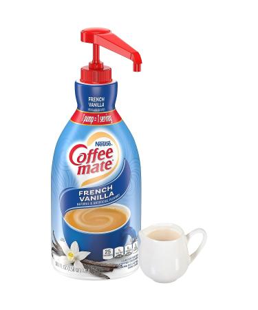 Coffee Mate French Vanilla Liquid Concentrate 1.5 Liter Pump Bottle + By The Cup Coffee Scoop - Buy Online on GoSupps.com