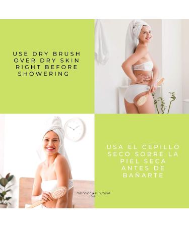 Dry Brushing Body Brush with Boar Bristles - Anti Cellulite Treatment & Skin Smoother for Thighs, Buttocks & Back - Long Handled Massager for Lymphatic Drainage - Buy Online on GoSupps.com