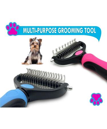 EMK Sports Professional Pet Dog Cat Comb Brush Grooming Undercoat Rake Comb Dematting Tool (BIG BLUE) - Buy Online on GoSupps.com