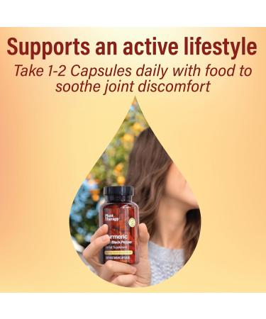 Plant Therapy Turmeric Black Pepper Supplement Capsules Manufactured in USA 4 Month Supply Supports Joint and Muscle Health Supplements for Women & Men 120 Vegetarian Capsule - Buy Online on GoSupps.com