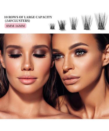 CNMTCCO 120Pcs DIY Lash Clusters | D Curl Fluffy Individual Wispy Lashes | Reusable Extensions for Natural Looking Eyelashes - Buy Online on GoSupps.com