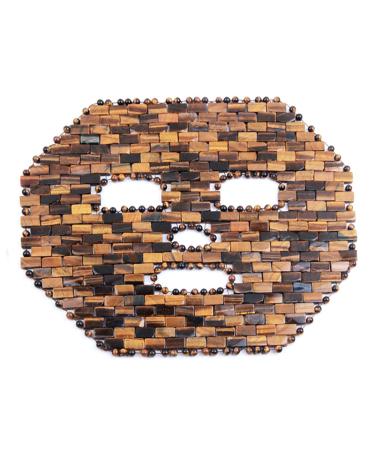 Room Decoration Jade Face Mask Natural Stone Crystal Masks Cold Eye Facial SPA Massager Beauty Skin Care Tools Opalite Mask (Color : Tiger Eye Mask)