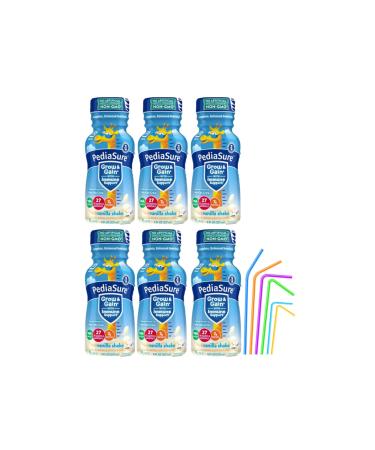 PediaSure Immune Support Kids Protein Shake Grow & Gain Vanilla and Chocolate Flavors, 8 Fl Oz 6 Pack (Vanilla)