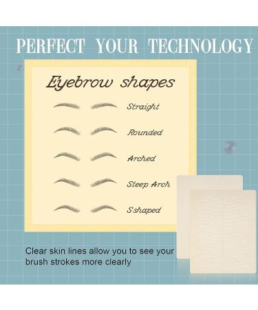 16-Piece Double-Sided Practice Skin for Microblading Eyebrows - White Silicone Makeup Skins for Brow Tattoo Practice - Buy Online on GoSupps.com
