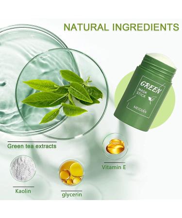 2 Pack Green Tea/Eggplant Purifying Clay Stick Mask Set - Blackhead Remover & Pore Cleansing Mask for All Skin Types - Men & Women - Face Moisturizer & Oil Control - 6 Piece Set - Buy Online on GoSupps.com