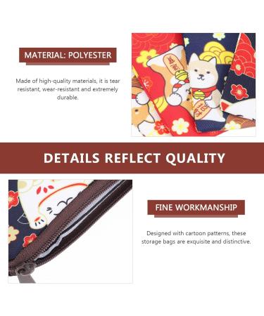 DOITOOL 4 Pcs Maneki Neko Cat Dog Sanitary Napkin Storage Bags - Zipper Menstrual Pad Pouches for Nursing Pad and Tampons - First Period Holder and Lipstick Purse - Buy Online on GoSupps.com