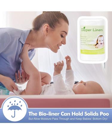 Leekalos Biodegradable Bamboo Diaper Liner - Super Soft Disposable Unscented Liners (100 Sheets) - Buy Online on GoSupps.com
