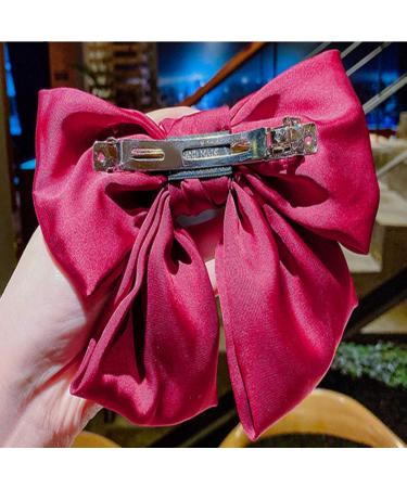 Shop Stylish Large Hair Clips with Bow - Red Green & Pink | Perfect for Girls & Women - International Shipping Available - Buy Online on GoSupps.com