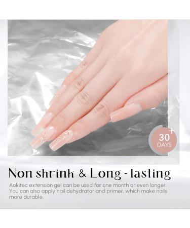 Aokitec 60ml Nail Extension Gel - UV Polish for Salon DIY | Thin Naked Acrylic False Nail Assembly Gel - Buy Online on GoSupps.com