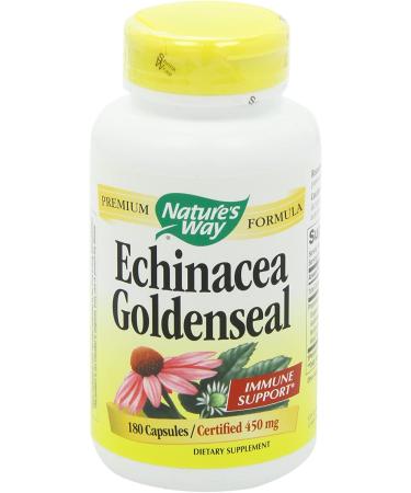 Buy Nature's Way Echinacea Goldenseal 900mg - 180 Vegan Capsules for Immune Support - Buy Online on GoSupps.com