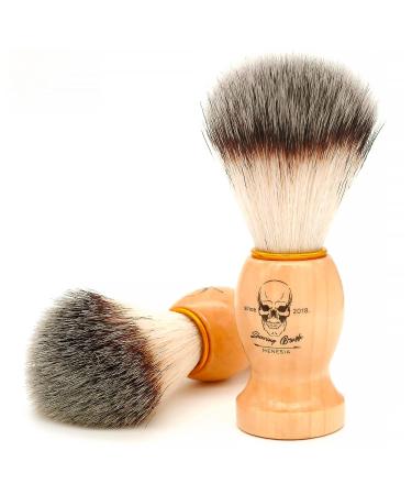 Menesia Skull Shaving Brush with Wood Handle | Men's Shave Cream & Soap Brush - Buy Online on GoSupps.com