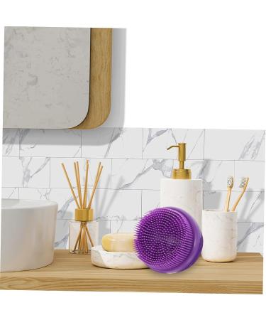 COHEALI Silicone Bath Brush Household Cleaning Tools Silicone Cleaning Brush Cleaning Brushes for Household Use Body Cleaning Brush Bathing Supply Bathing Scrubber Miss Toiletries Purple 9x8cm - Buy Online on GoSupps.com