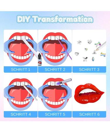TQEBWUS 30piece set of teeth artificial crystals durable dental decoration removable dental jewelry stones for a radiant smile with dental adhesive and applicator - Buy Online on GoSupps.com