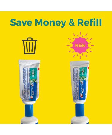 Toothpaste Refill Adapter for Travel | 2 Adapters for Crest & Colgate - Eco-Friendly Solution - Buy Online on GoSupps.com