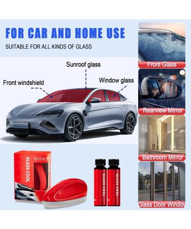 Glass Cool Glass Cool Windshield Cleaner Powerful Windshield Cleaner & Oil Film Remover Car Glass Cleaning Mouse for All Glass Surfaces (3pcs) - Buy Online on GoSupps.com