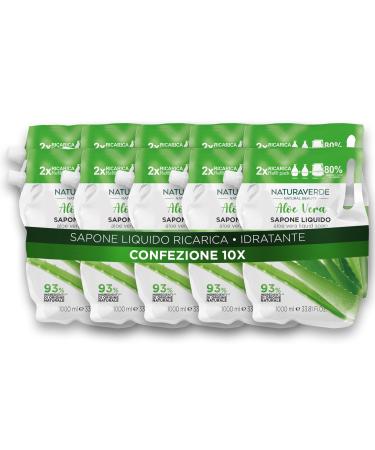 Naturaverde Naturaverde | Natural Beauty - Aloe Vera Liquid Soap Refill Cleansing & Moisturizing Hand Soap 10 x 1000ml