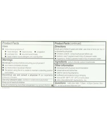 Ayr Saline Nasal Rinse Kit Refill Packets 100-Count Packets (Pack of 2) - Buy Online on GoSupps.com