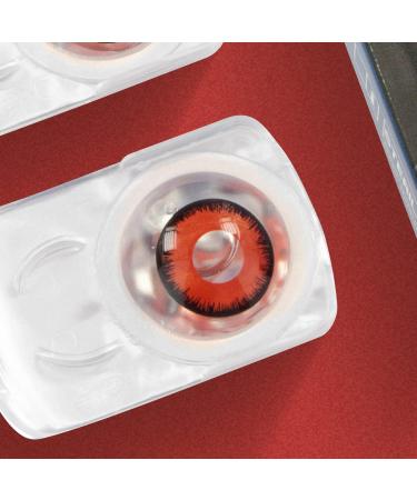 MERALENS Red Halloween Contact Lenses - Volturi Vampire Cosplay & Carnival (2 Pieces No Vision) - Buy Online on GoSupps.com