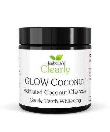 Clearly Glow  Teeth Whitening Activated Coconut Charcoal Powder | Pure  Natural  Food Grade  Non GMO | Whiten Teeth Naturally (12 Months Supply (100g)) 12 Month supply (100g)
