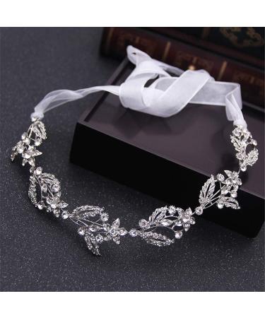 Silver Bridal Headband Rhinestone Headpiece Diamante Headdress Hair Vine for Brides Bridesmaid Bridal Hair Wedding Accessories - Buy Online on GoSupps.com