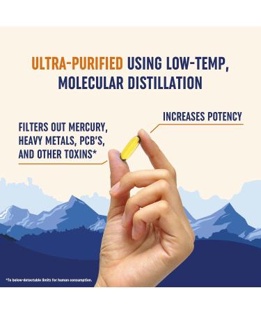 Omega-3 Fish Oil 3600mg Lemon Softgels | EPA & DHA for Brain, Heart, Joints, Skin & Immune Support | Non-GMO Burpless Supplements - 120 Count - Buy Online on GoSupps.com