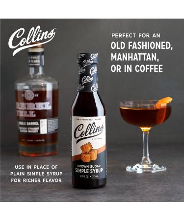 Collins Brown Sugar Syrup - Cocktail & Coffee Syrup 12.7oz Set | Sweeten Your Drinks with Brown Sugar Simple Syrup - Buy Online on GoSupps.com