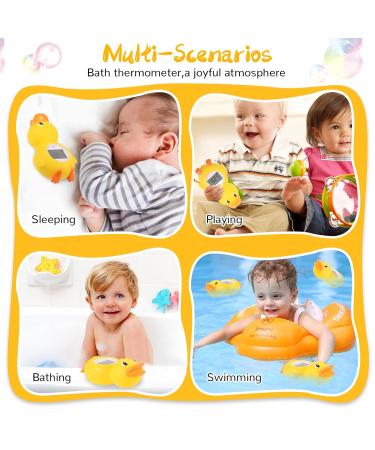 Baby Bath Thermometer - Digital Water LCD Thermometer for Newborns - Little Yellow Duck Design - Ideal Gift for Newborn Babies - Buy Online on GoSupps.com