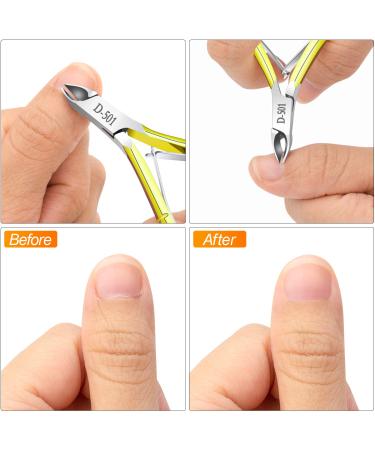 4 Pack Stainless Steel Cuticle Nippers - Professional Manicure & Pedicure Tools for Home/Spa/Salon - Gold Finish - Buy Online on GoSupps.com