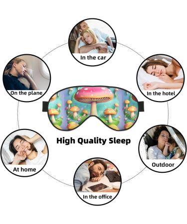 Buy Wonderful Little Mushrooms Unisex Adjustable Blackout Sleep Eye Mask | Perfect for Travel Yoga & Naps - International Shipping Available - Buy Online on GoSupps.com