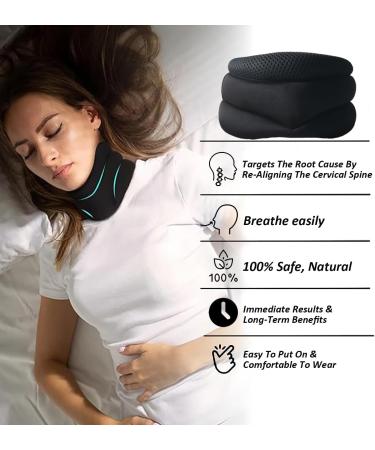 Cervicorrect Neck Brace Cervicorrect Neck Brace by Healthy Lab Co Cervicorrect for Snoring-Neck Brace for Sleeping Soft Foam Wrap and Stabilize Neck Support Brace for Women (Black) - Buy Online on GoSupps.com