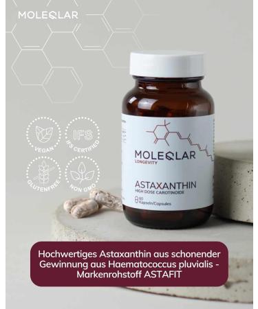MoleQlar Astaxanthin Oleoresin 8 mg Capsules Derived from Haematococcus Pluvialis | 60 CAP - Buy Online on GoSupps.com