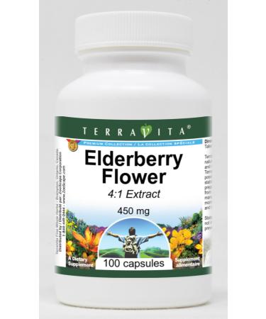 Elderberry Flower 4:1-450 mg (100 Capsules ZIN: 520022) - 3 Pack