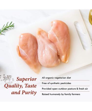 Organic Double Certified Boneless Skinless Chicken Breast Fillets (5.00-5.50 lbs) | Glatt Kosher, Non GMO, Free Range - Buy Online on GoSupps.com