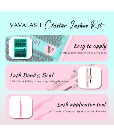 VAVALASH DIY Lash Extension Kit - 280 Clusters Individual Lashes (30D 40D 0.07D 10-16mm) with Bond Seal & Tweezers for Home Use - Perfect Eyelash Extension Solution - Buy Online on GoSupps.com