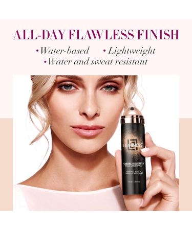 LUMINESS Spray Airbrush Foundation Makeup 050 - Lightweight Full Coverage Water-Based Concealer for Face Neck & Body - Seamless Blending & Natural Finish - 2.36 fl oz - Buy Online on GoSupps.com