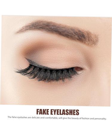 DRESSOOS 1 Pair False Party Eyelashes Eye Lashes Makeup Eyelashes Natural Looking False Lashes False Eyelashes Short Eyelashes Lash Adhesive Strips Eye Decors Curly Extend 3d Chemical Fiber - Buy Online on GoSupps.com