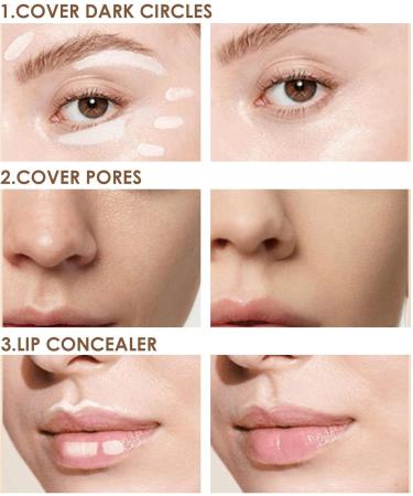 Concealer Stick | Dual-Sided Makeup Corrector Stick | Under Eye Concealer and Lightweight Illuminating Facial Cosmetic for Women Rowces #02 - Buy Online on GoSupps.com