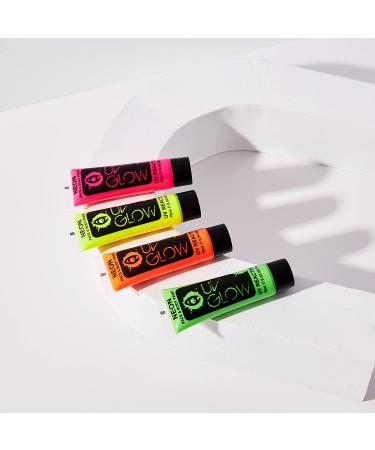 UV Glow Blacklight Face and Body Paint Set - 4 Tubes, 0.34oz each - Neon Fluorescent - Buy Online on GoSupps.com