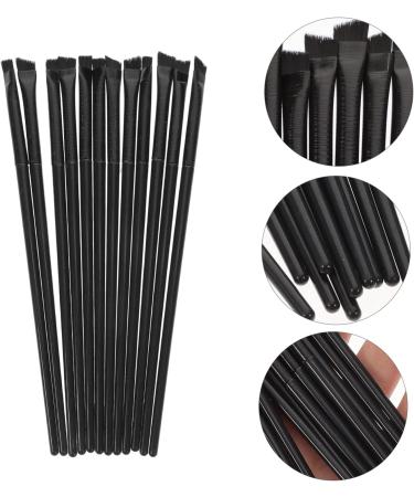 BELLIFFY 12pcs Eyeliner Brush Eye Shadow Brush Eye Crease Brush Eye Brushes for Eyeshadow Eye Makeup Brushes 14.5x0.7x0.5cm Black - Buy Online on GoSupps.com