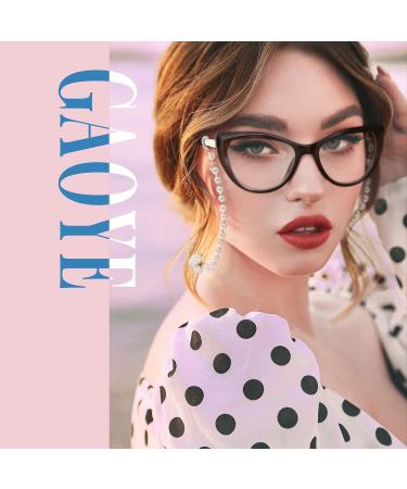 Gaoye 5 Pack Cat Eye Reading Glasses for Women - Blue Light Blocking Anti-Glare with Eyeglasses Chain - 1.25x Magnification - Buy Online on GoSupps.com