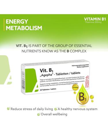 High Dose Vitamin B1 Tablets for Nerve Pain & Nervous Disorders - Supports Memory, Concentration & Metabolism - EU Quality - Additive-Free - Buy Online on GoSupps.com