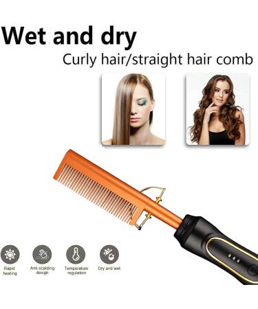 Portable Travel Anti-Scald Beard Straightener & Electric Hot Comb - Perfect Hair Straightening Tool for International Shipping - Buy Online on GoSupps.com