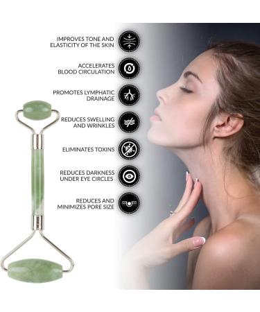 Sacred Weapon Jade Roller | Premium Face Massager for Anti-Aging | SPA Quality Facial Roller | Wrinkle Remover & Skin Care Tool | Self-Treatment Facelift Roller - Buy Online on GoSupps.com