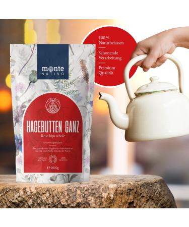 Hagebutte Tea Monte Nativo 1 kg | 100% Pure & Natural Rose Hip | Aromatic Herbal Fruit Tea | Perfect Tea Gift | Iced Tea Rose Hip - Buy Online on GoSupps.com